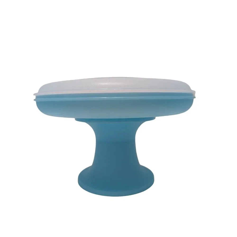 VTG Tupperware Serve it all‎ Keeper Multi use cake dip appetizer plastic aqua *